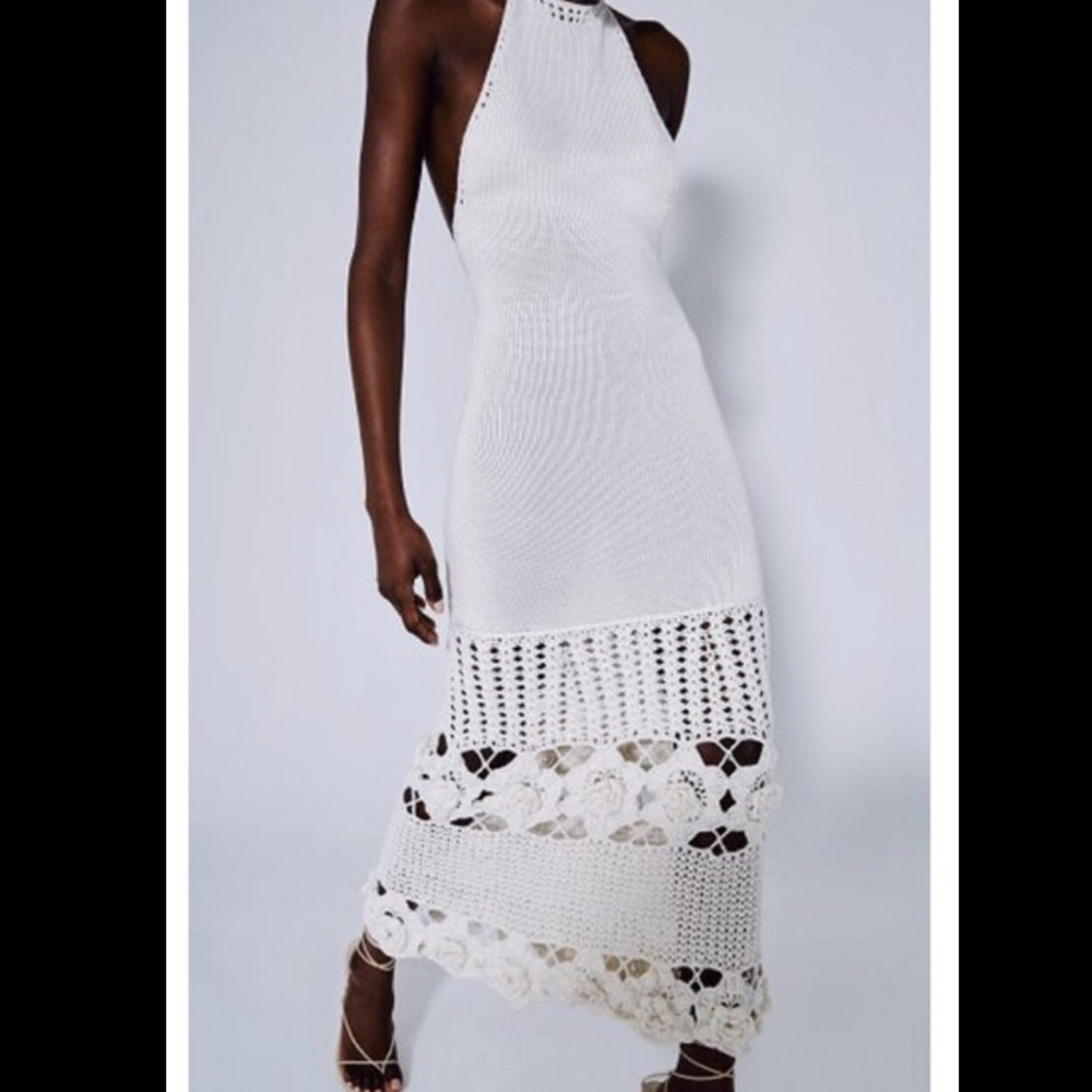 Alexis ivory crochet maxi dress